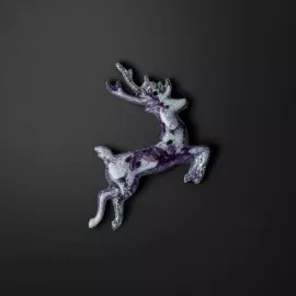 Набор ёлочных игрушек с аметистом "Новогодний" коллекции "Stories" 3шт